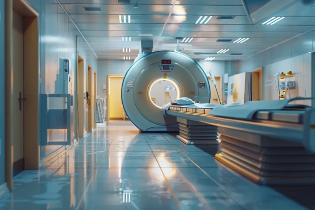 Protéger Votre Santé contre les Radiations : Techniques et Traitements Essentiels 2 Scanner médical avancé dans un hôpital utilisé pour le diagnostic et le traitement des expositions aux radiations.