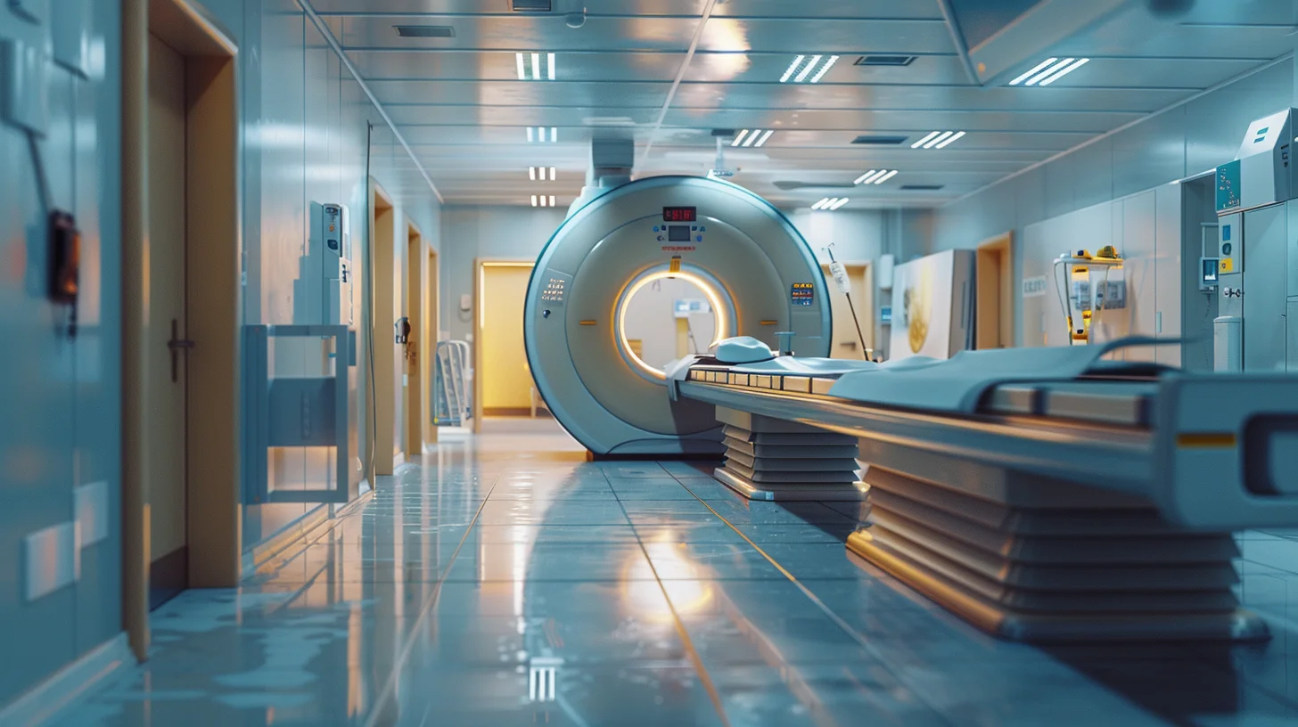 Protéger Votre Santé contre les Radiations : Techniques et Traitements Essentiels 2 Scanner médical avancé dans un hôpital utilisé pour le diagnostic et le traitement des expositions aux radiations.