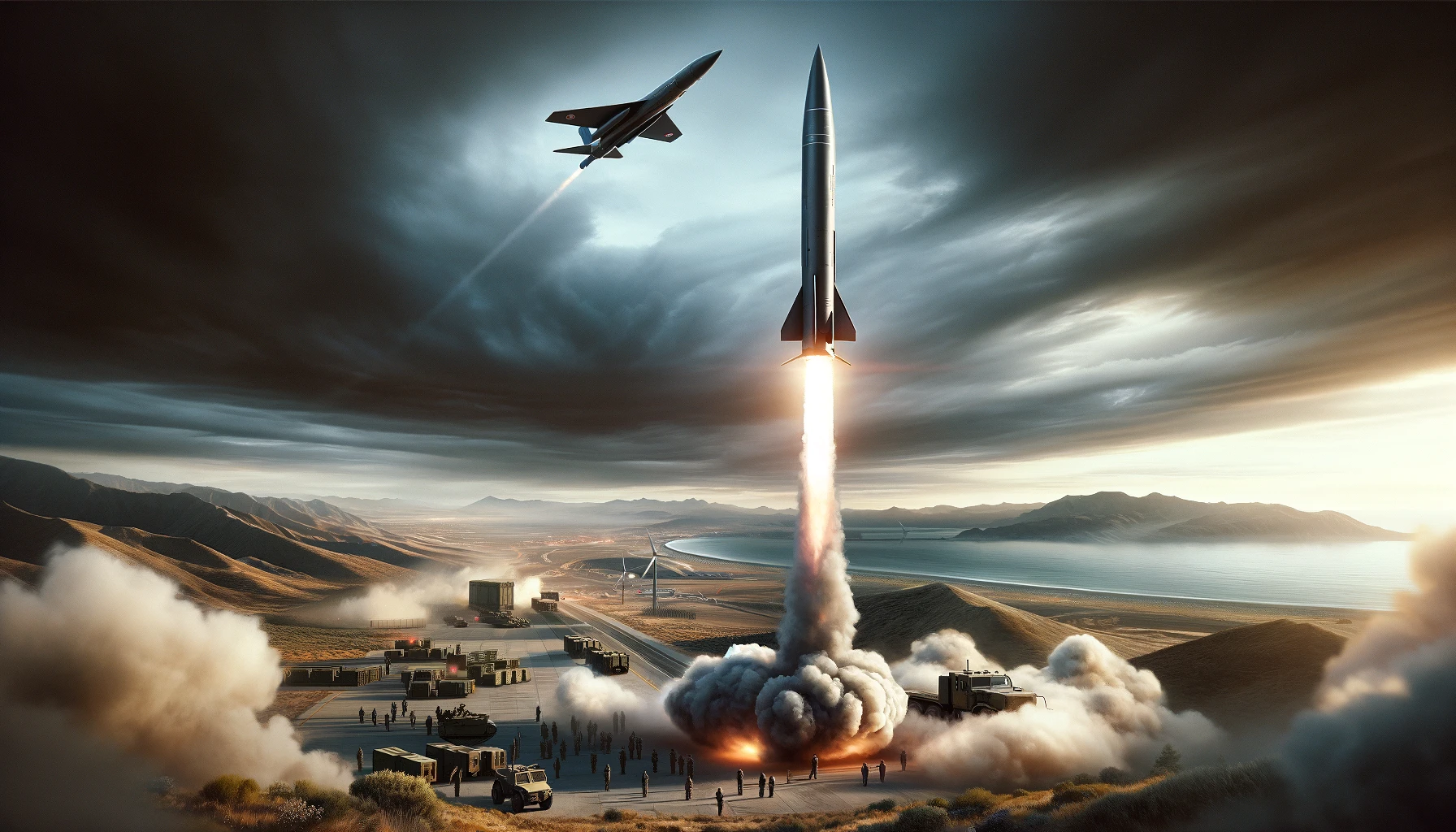 L'essai d'un nouveau missile air-sol nucléaire par la France 7 Image d'un essai de missile air-sol nucléaire par l'armée française.